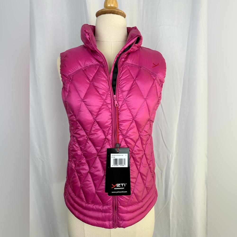 NWT Yeti “Old Rose”Pink Down Vest Sz XS